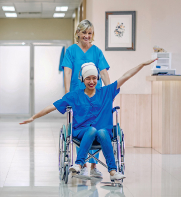 Dank professioneller Übergänge sicher betreut durch jede Behandlungsphase.